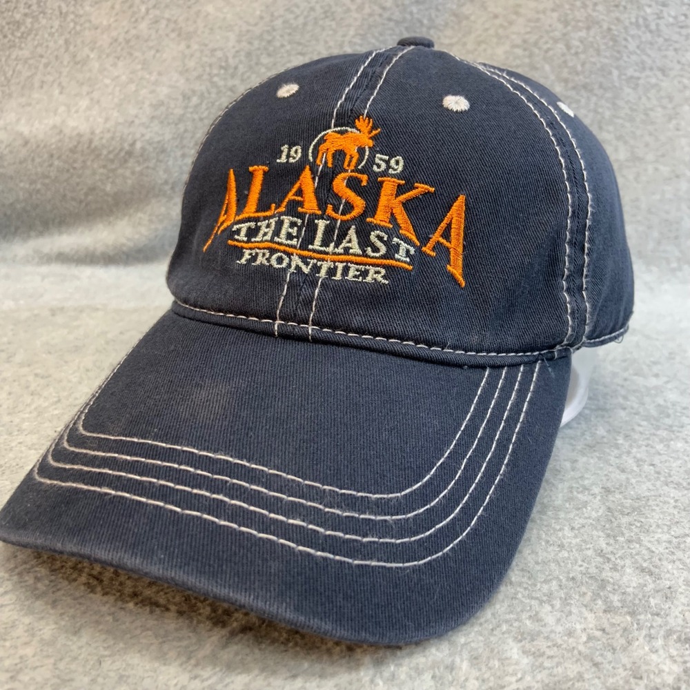 Alaska The Last Frontier Unisex Navy Blue Souvenir Baseball Cap Adjustable OSFM